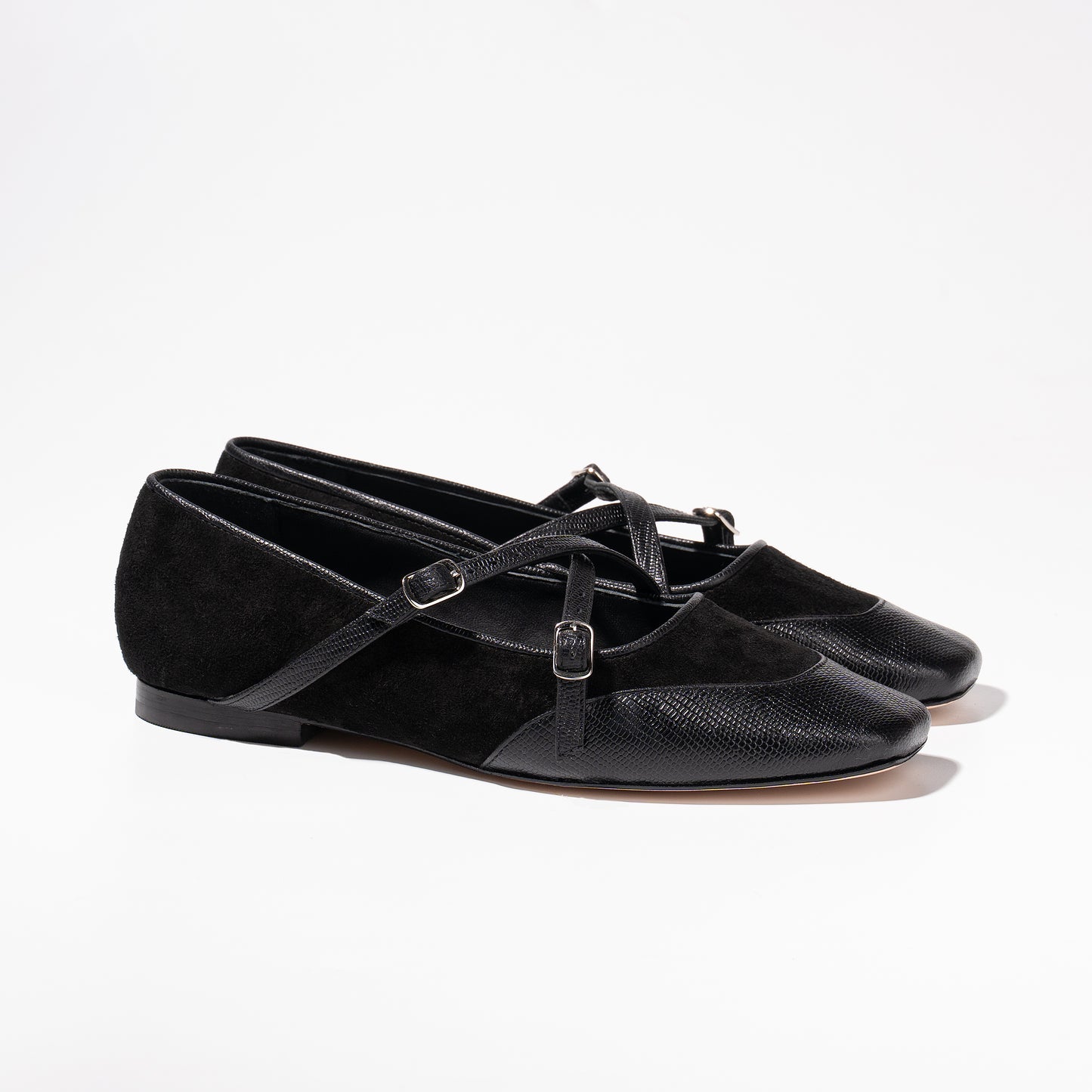BALLERINA IRIS - CROCO NEGRO